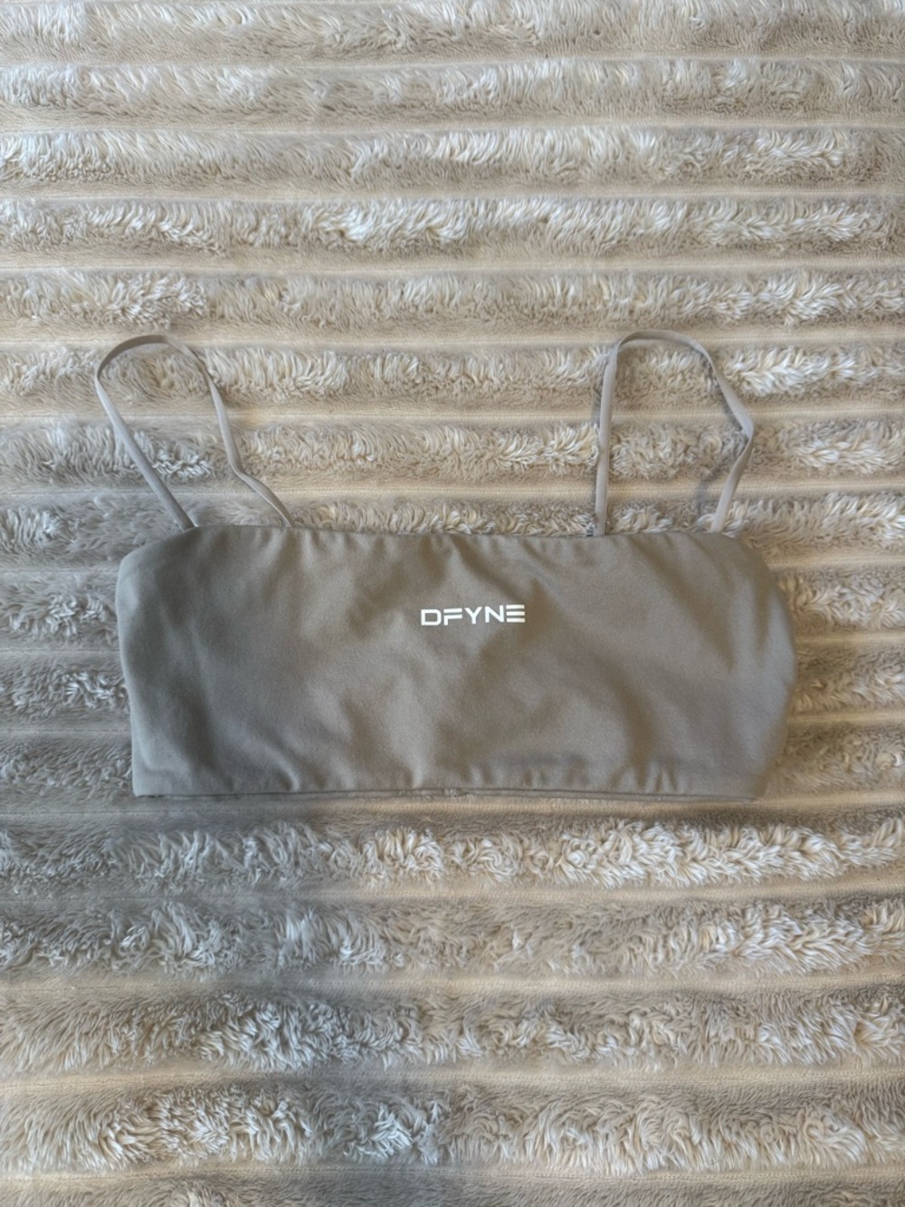 DFYNE Defy Strappy Bra, “Latte”